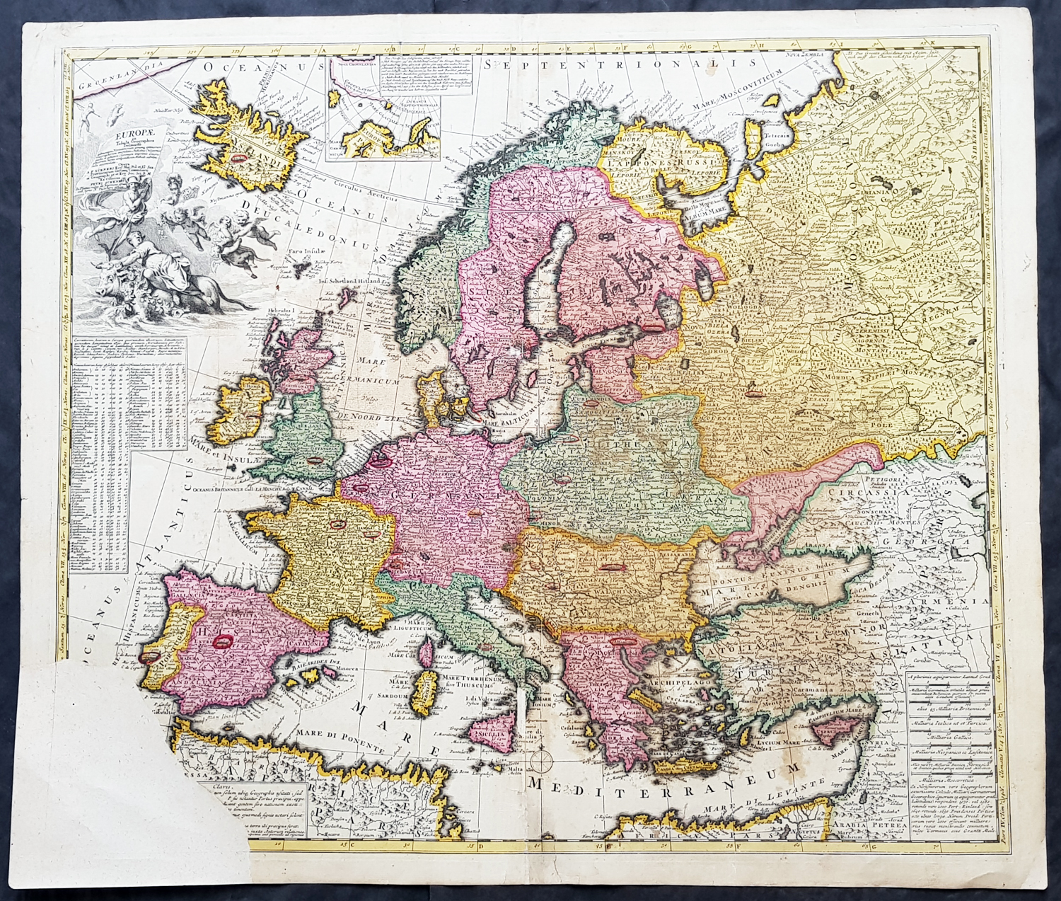 1700 Schenk Large Antique map of Europe - Europae | eBay