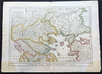 1780 Large Delisle Antique Map Nothern Greece Thracia
