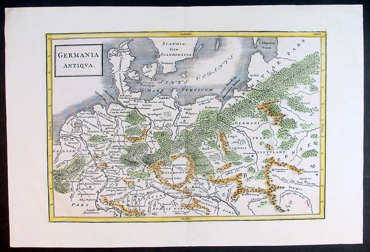 1750 Cellarius Antique Map of Germany & Eastern Europe