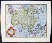1609 Mercator Hondius Map of Asia - Asia ex magna Orbis