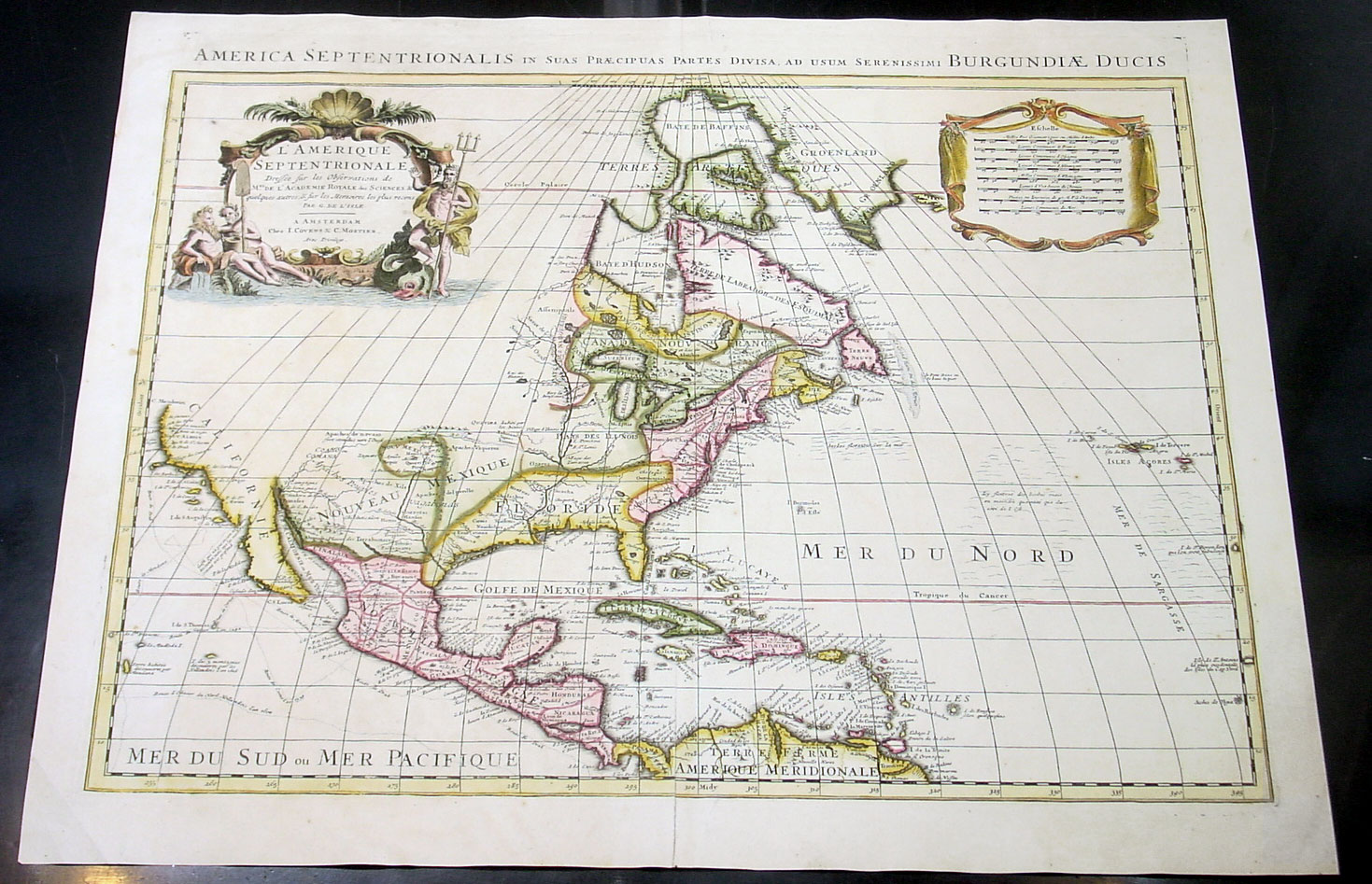 1730 Large Delisle Map of North America