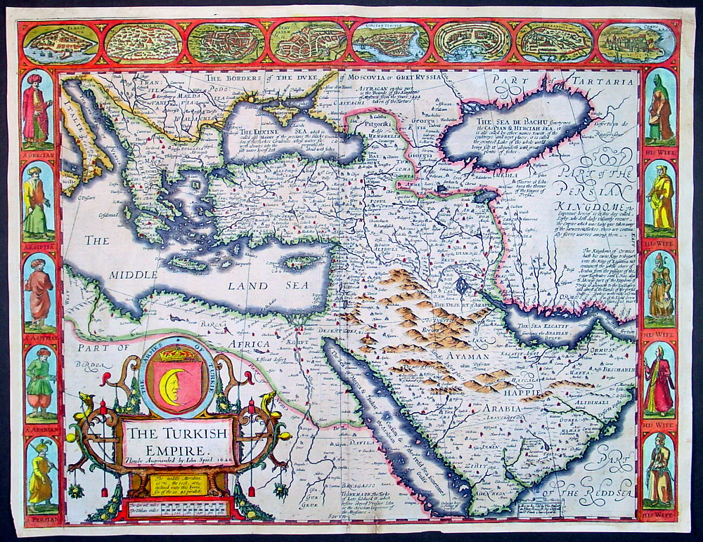 1676 Speed Antique Map of The Turkish Empire
