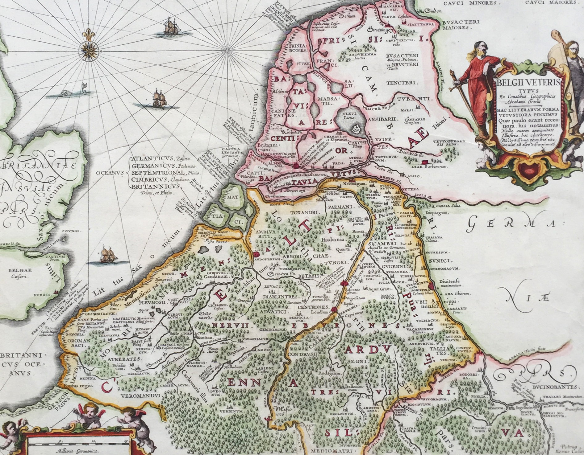 1652 Jansson Antique Map of The Netherlands  