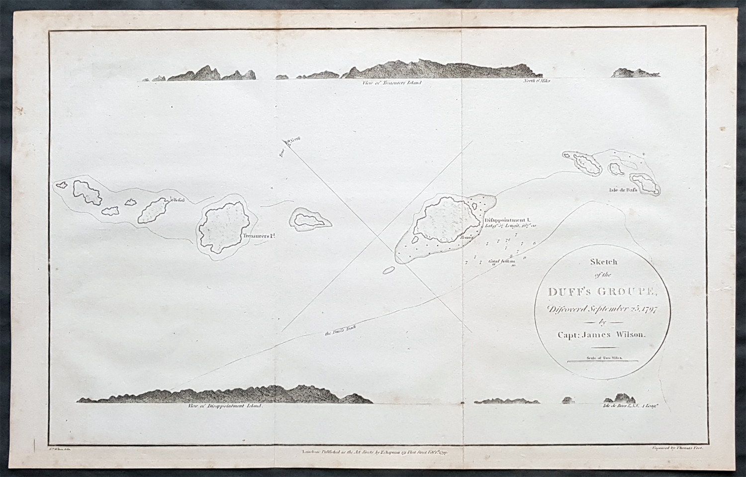 1797 Wilson Antique Map Duff Isles Solomon Islands